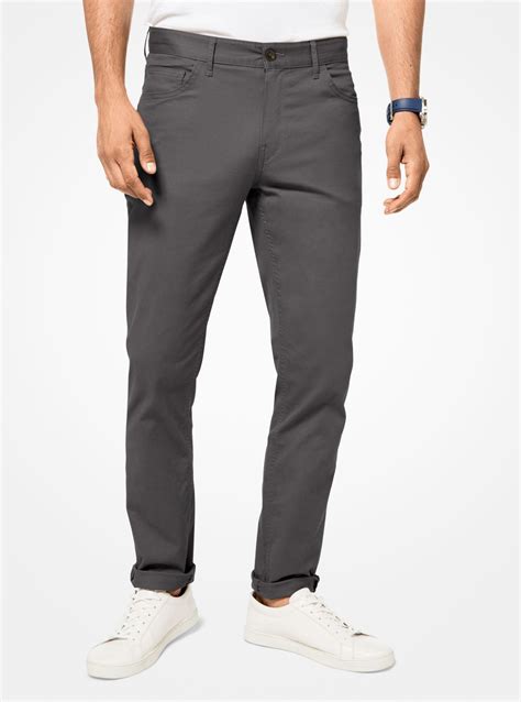 michael kors mens parker slim-fit stretch-twill pants|parker slim fit stretch trousers.